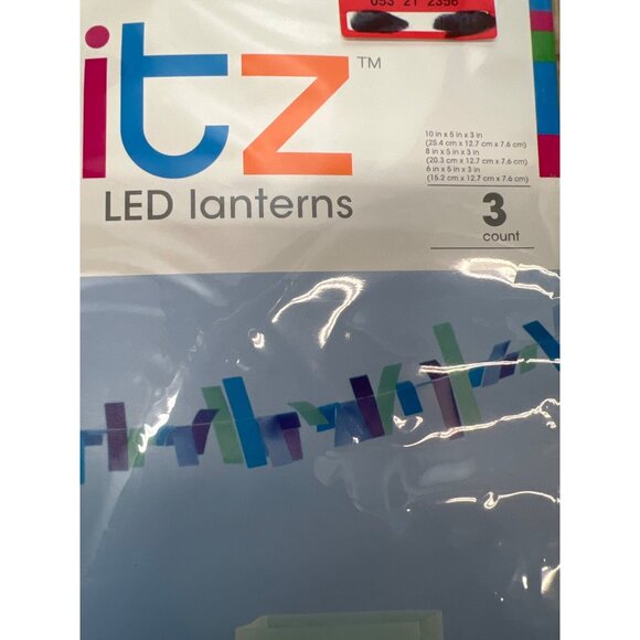 Spritz LED Lanterns 3 Count Multicolor - Picture 2 of 3